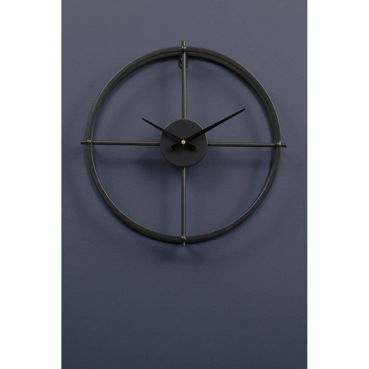 Hamilton Interiors Accessories Kent 40cm Dia Small Black Finish Wall Clock House of Isabella UK