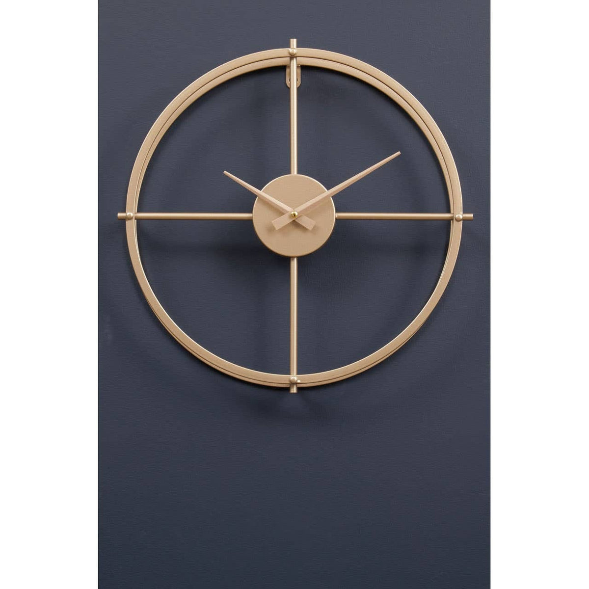 Hamilton Interiors Accessories Kent 40cm Dia Small Gold Finish Wall Clock House of Isabella UK