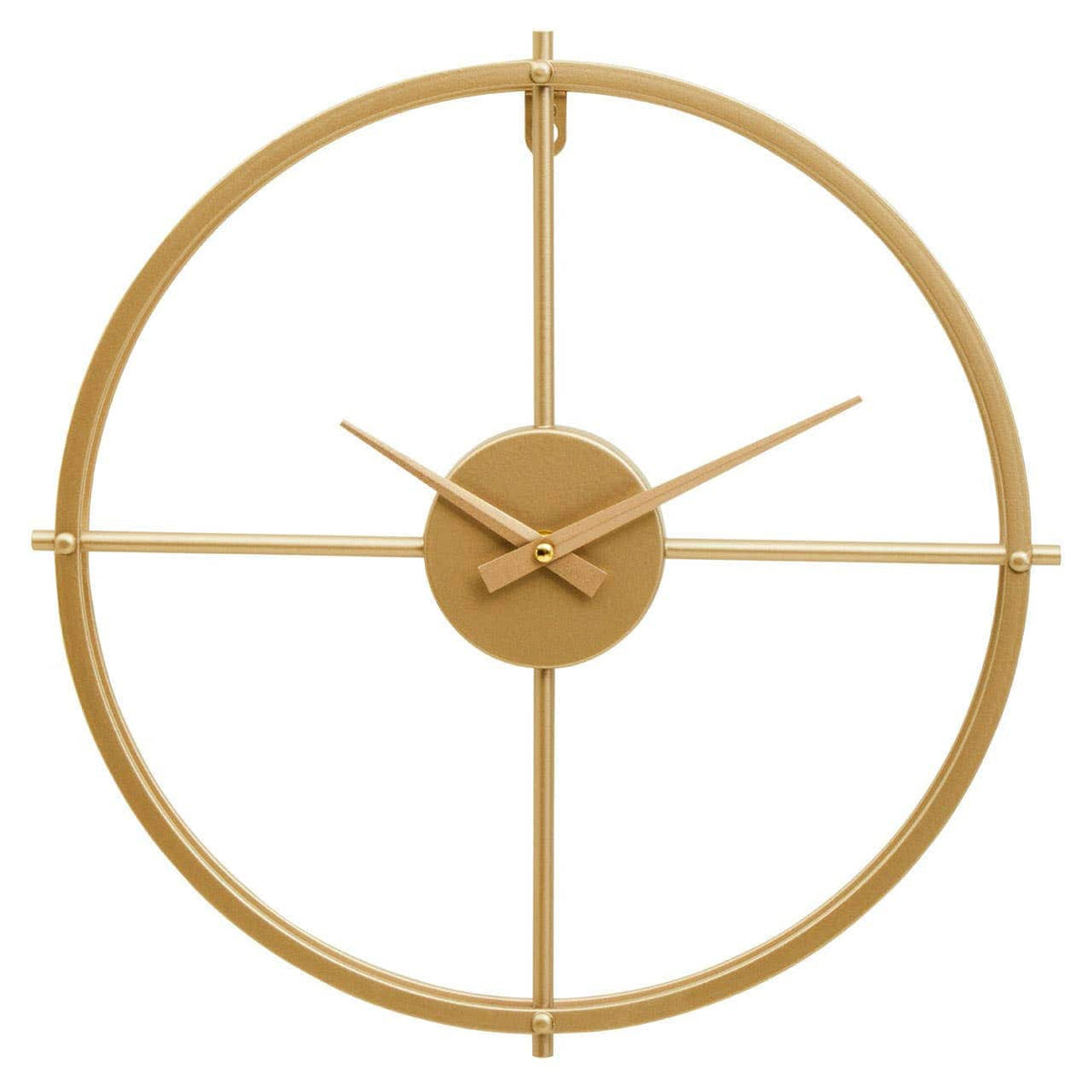 Hamilton Interiors Accessories Kent 40cm Dia Small Gold Finish Wall Clock House of Isabella UK