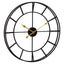 Hamilton Interiors Accessories Kent 60cm Dia Large Black Finish Metal Wall Clock House of Isabella UK