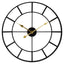 Hamilton Interiors Accessories Kent 60cm Dia Large Black Finish Metal Wall Clock House of Isabella UK