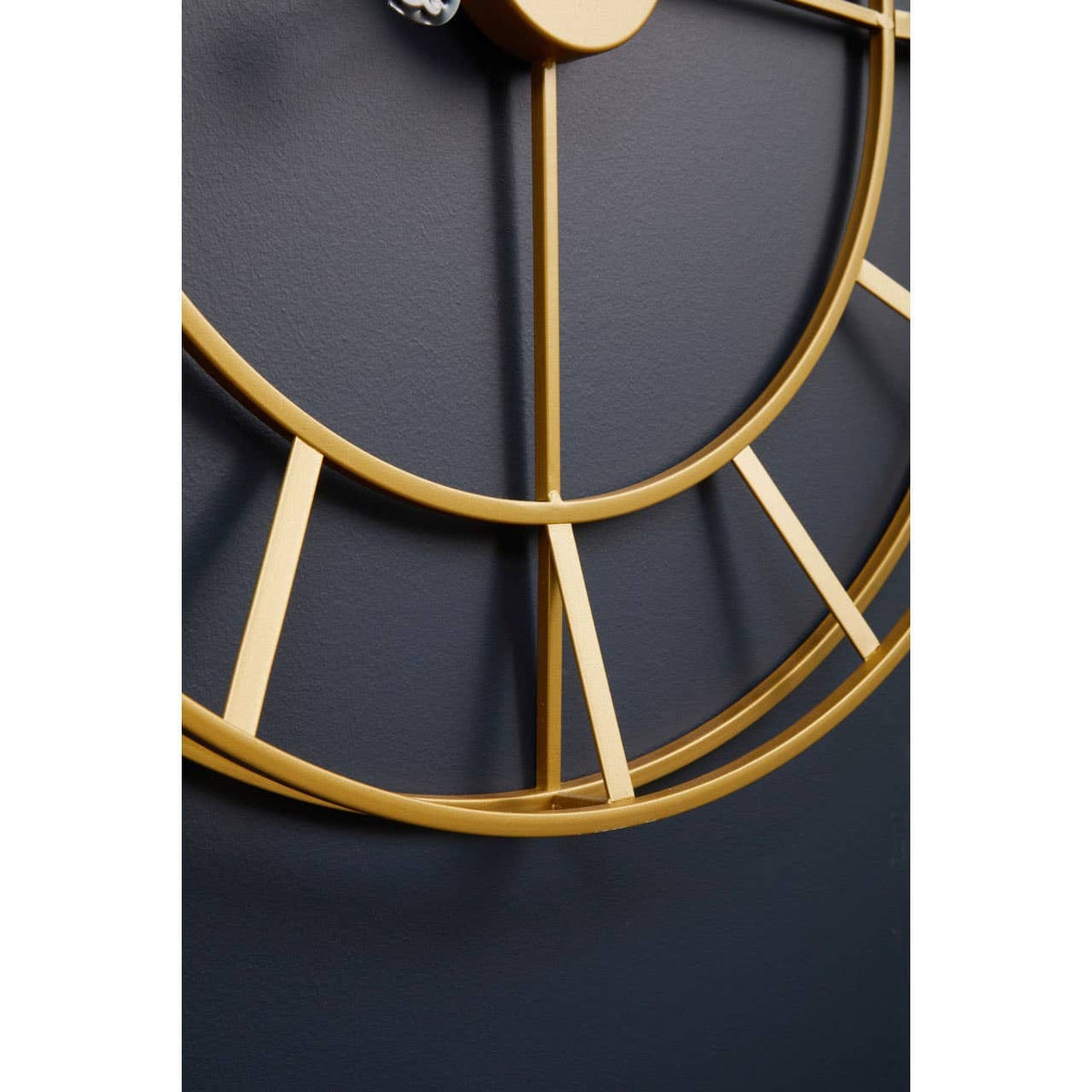 Hamilton Interiors Accessories Kent 60cm Dia Large Gold Finish Metal Wall Clock House of Isabella UK