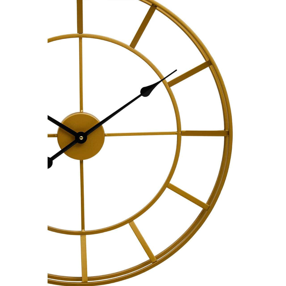 Hamilton Interiors Accessories Kent 60cm Dia Large Gold Finish Metal Wall Clock House of Isabella UK
