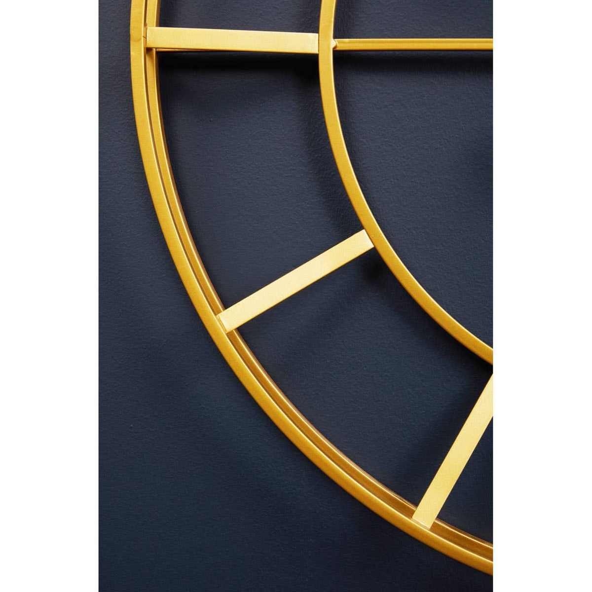 Hamilton Interiors Accessories Kent 60cm Dia Large Gold Finish Metal Wall Clock House of Isabella UK