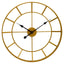 Hamilton Interiors Accessories Kent 60cm Dia Large Gold Finish Metal Wall Clock House of Isabella UK