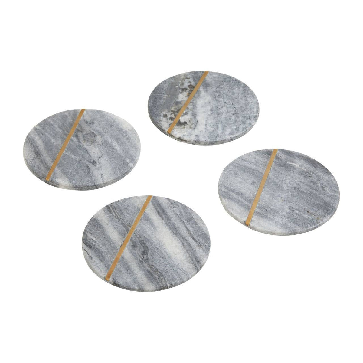 Hamilton Interiors Accessories Kira Set of Four Grey Marble Coasters House of Isabella UK
