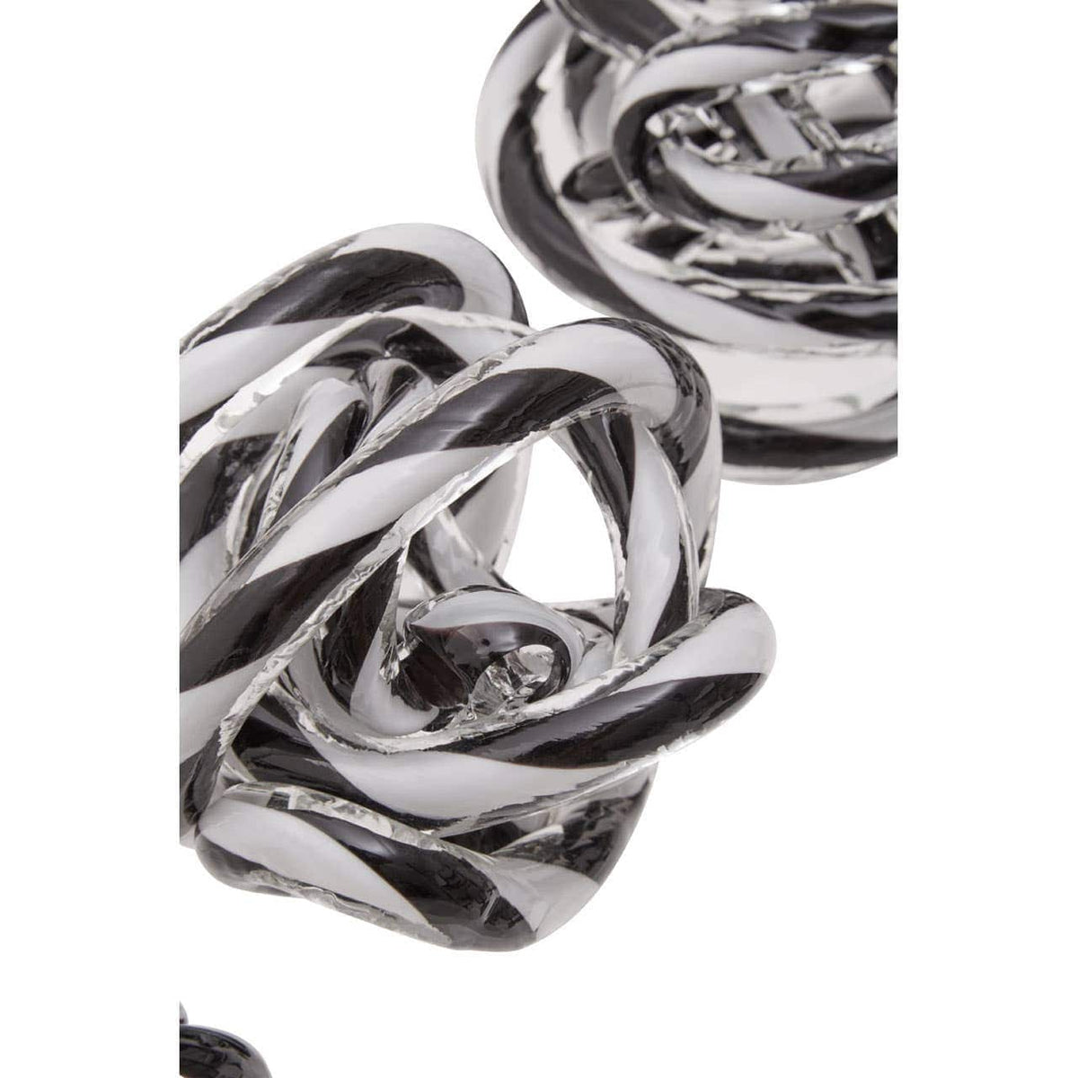 Hamilton Interiors Accessories Knot Decor Black And White Glass Ornament House of Isabella UK
