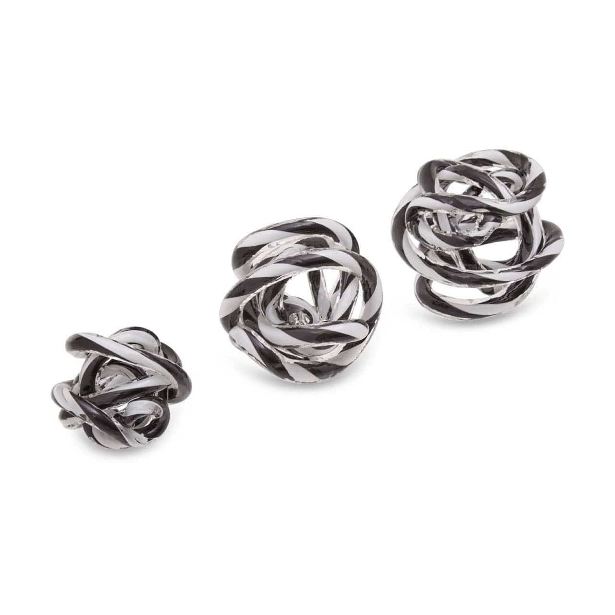 Hamilton Interiors Accessories Knot Decor Black And White Glass Ornament House of Isabella UK