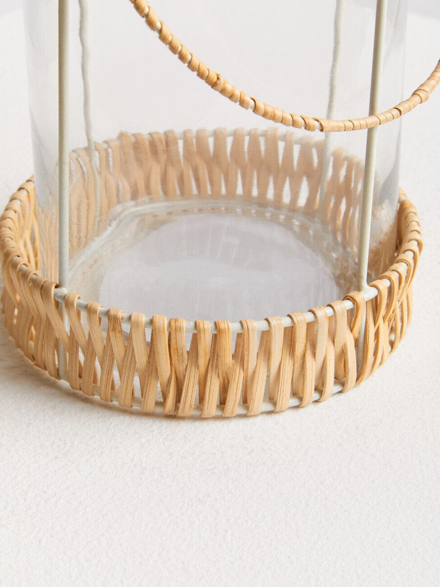 Hamilton Interiors Accessories Kuta Natural And White Small Lantern House of Isabella UK