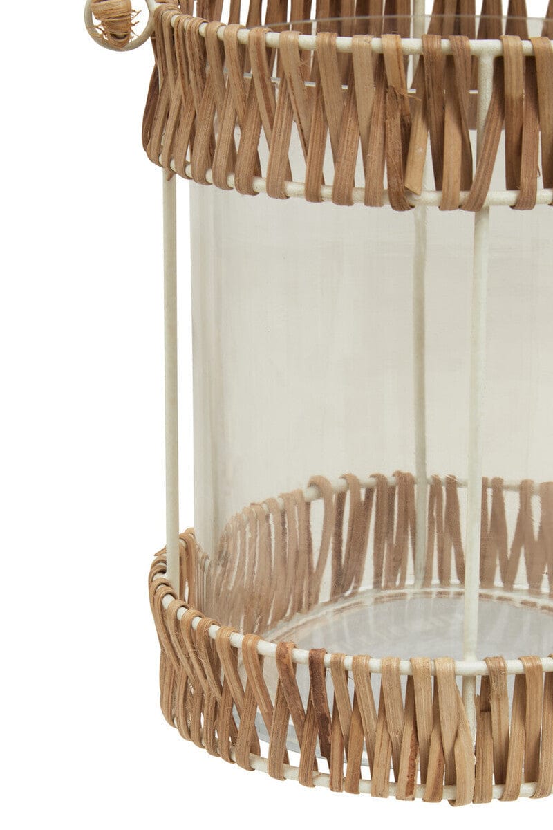 Hamilton Interiors Accessories Kuta Natural And White Small Lantern House of Isabella UK
