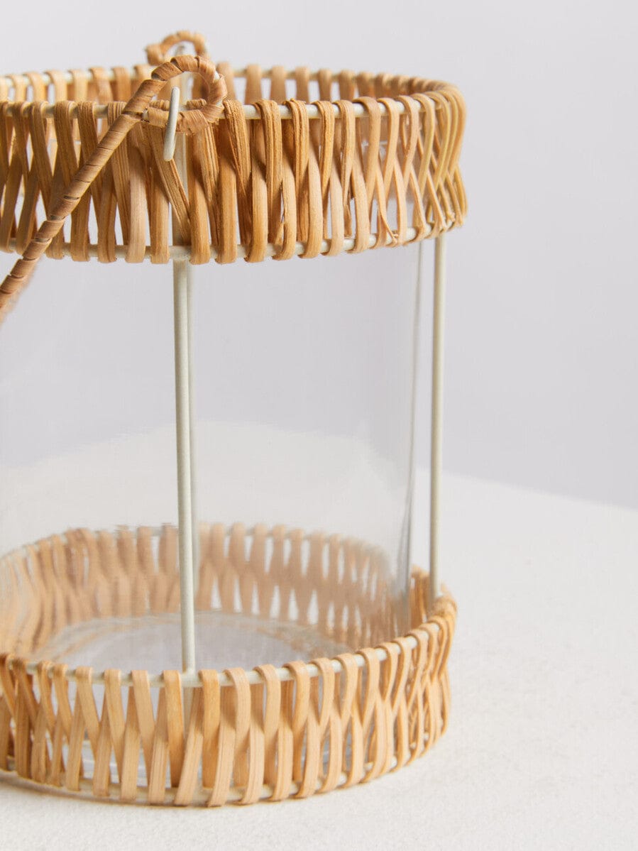 Hamilton Interiors Accessories Kuta Natural And White Small Lantern House of Isabella UK