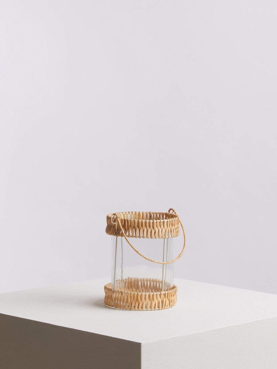 Hamilton Interiors Accessories Kuta Natural And White Small Lantern House of Isabella UK