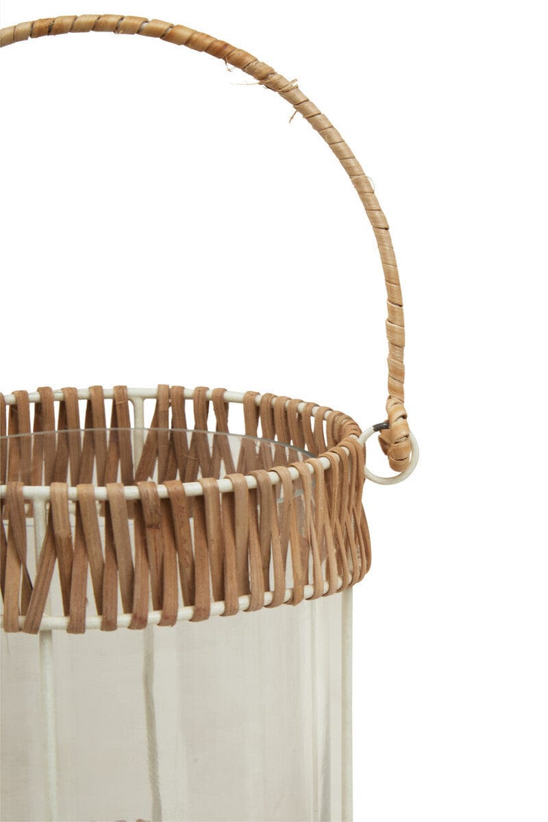 Hamilton Interiors Accessories Kuta Natural And White Small Lantern House of Isabella UK