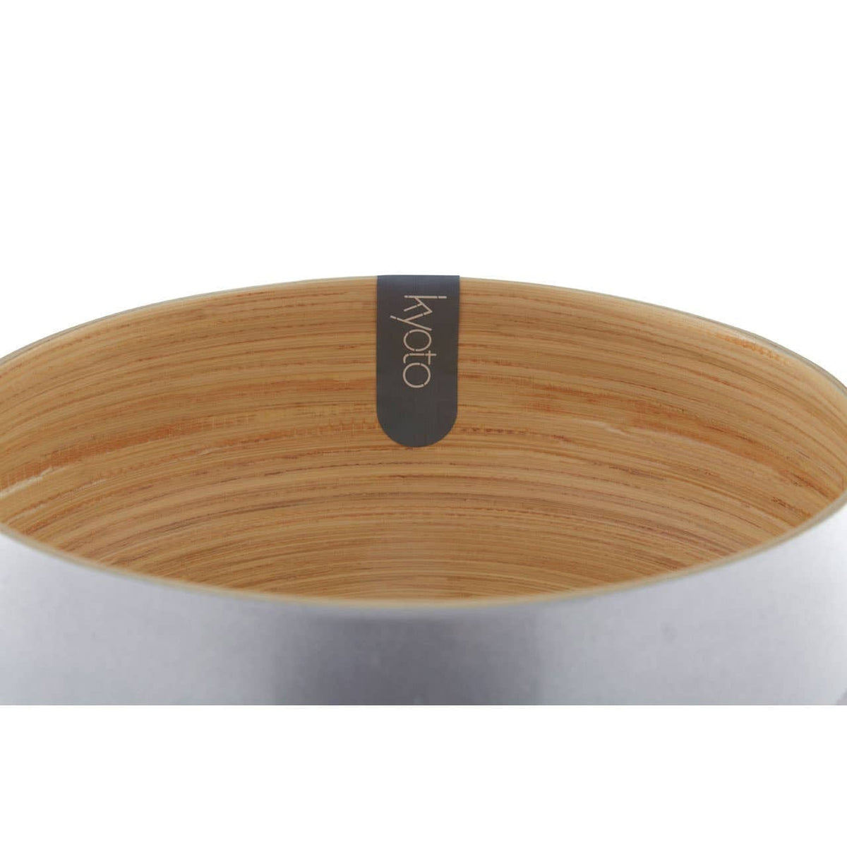 Hamilton Interiors Accessories Kyoto Medium Silver Bamboo Bowl House of Isabella UK