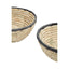 Hamilton Interiors Accessories Lidi Set Of 3 Palm Leaf Baskets With Black Trim House of Isabella UK