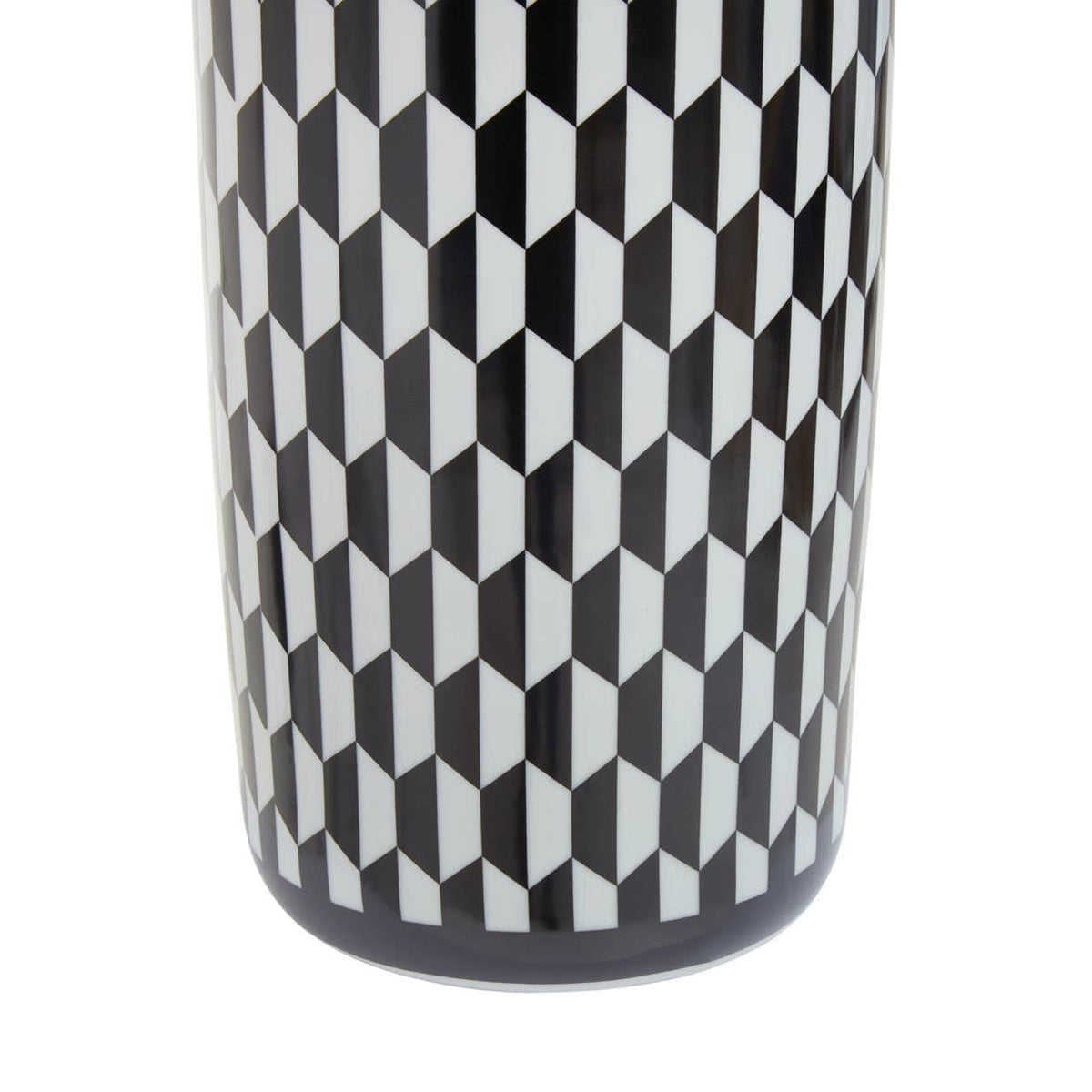 Hamilton Interiors Accessories Marlo Black and White Geometric Print Ceramic Umbrella Stand House of Isabella UK