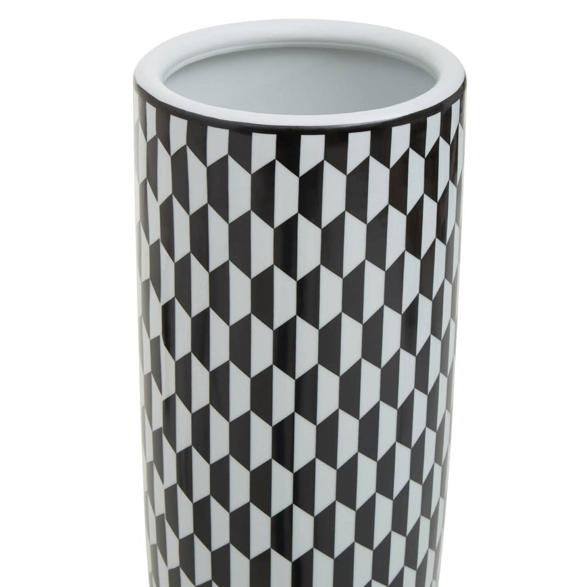 Hamilton Interiors Accessories Marlo Black and White Geometric Print Ceramic Umbrella Stand House of Isabella UK