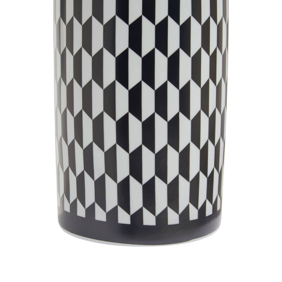 Hamilton Interiors Accessories Marlo Large Black and White Geometric Print Ceramic Jar House of Isabella UK