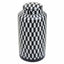 Hamilton Interiors Accessories Marlo Large Black and White Geometric Print Ceramic Jar House of Isabella UK