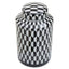Hamilton Interiors Accessories Marlo Small Black and White Geometric Print Ceramic Jar House of Isabella UK