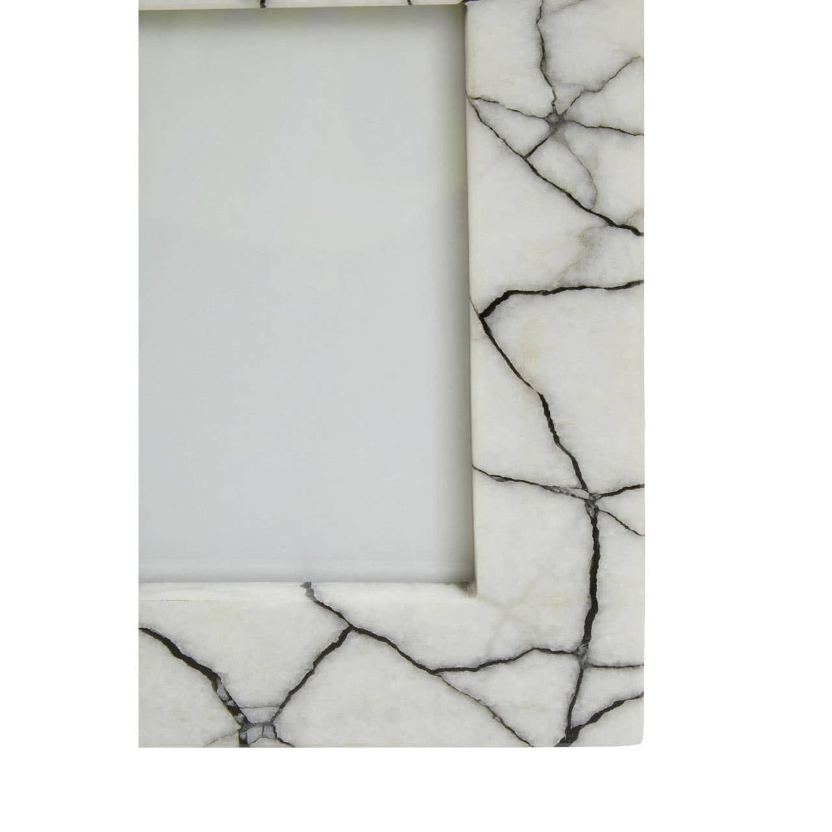 Hamilton Interiors Accessories Marmara White and Black Marble 5In X 7In Large Photo Frame House of Isabella UK
