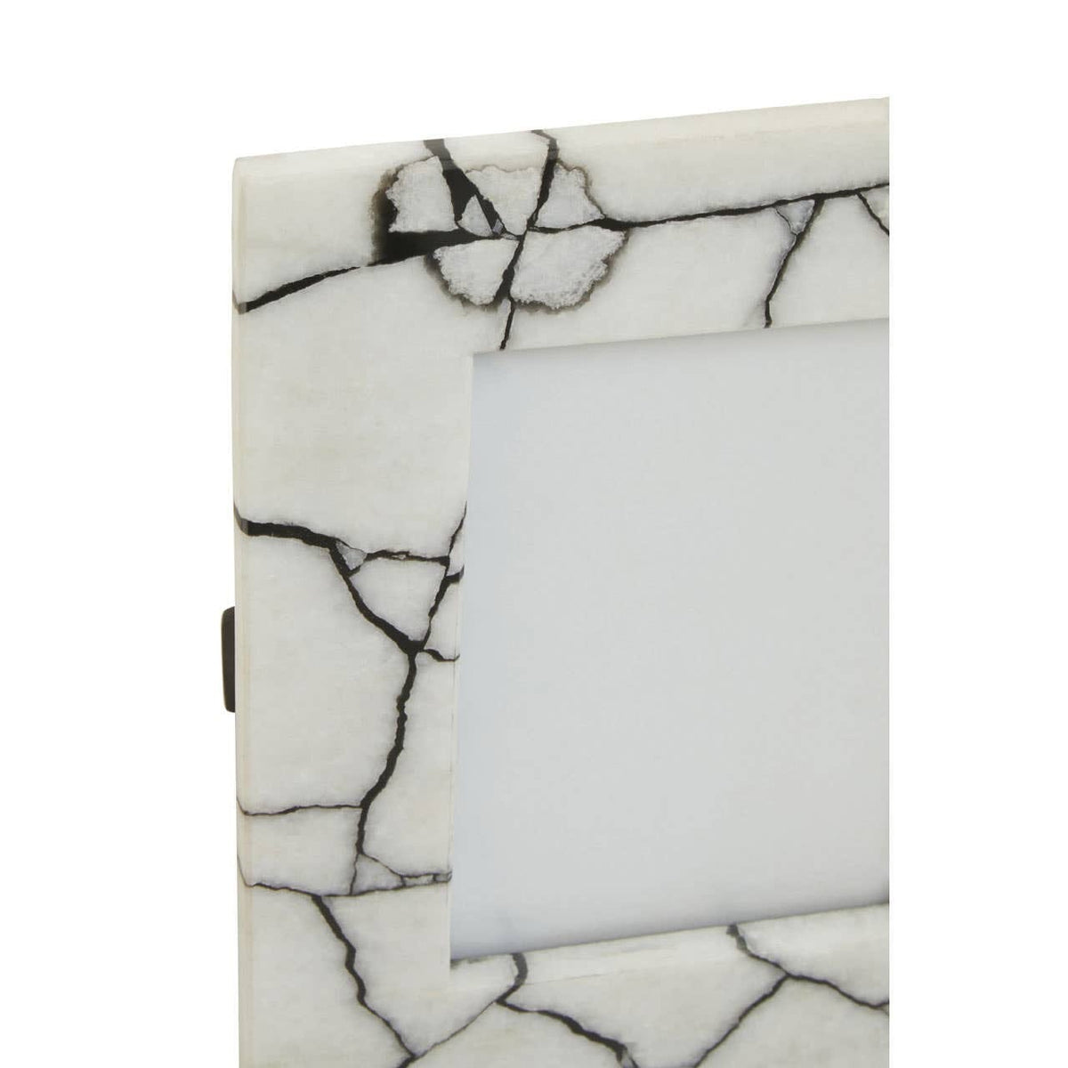 Hamilton Interiors Accessories Marmara White and Black Marble 5In X 7In Large Photo Frame House of Isabella UK