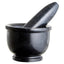 Hamilton Interiors Accessories Marmore Black Marble Mortar and Pestle With Rim House of Isabella UK