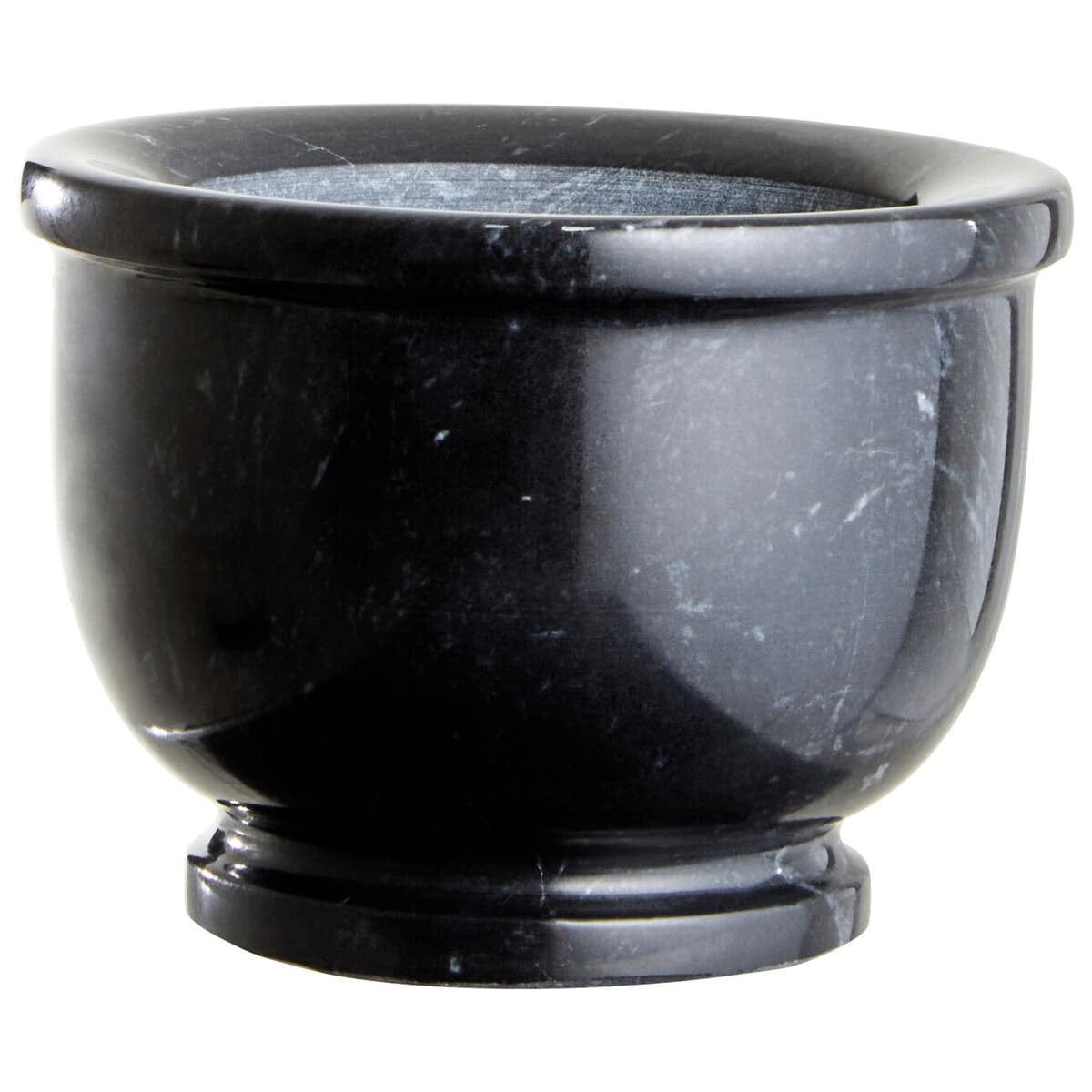 Hamilton Interiors Accessories Marmore Black Marble Mortar and Pestle With Rim House of Isabella UK