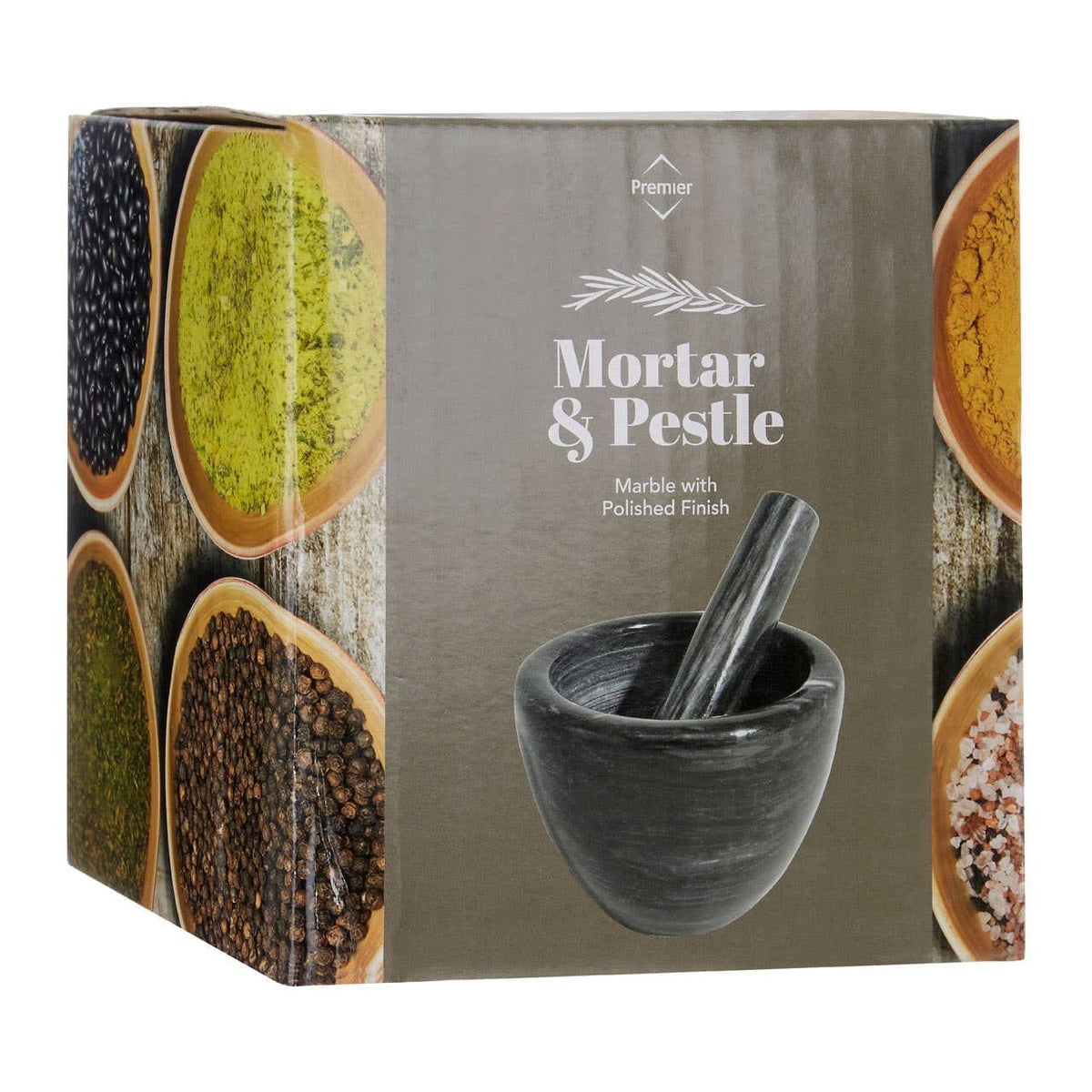 Hamilton Interiors Accessories Marmore Black Marble Plain Mortar and Pestle House of Isabella UK