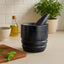 Hamilton Interiors Accessories Marmore Black Marble Textured Mortar And Pestle House of Isabella UK