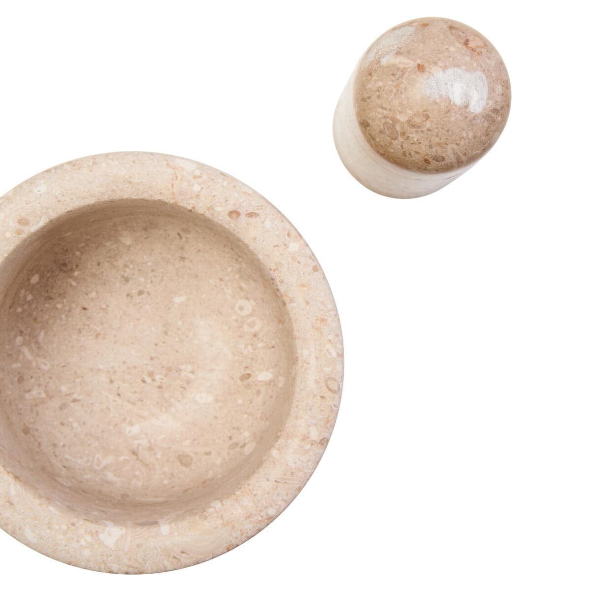 Hamilton Interiors Accessories Marmore Cream Marble Mortar And Pestle House of Isabella UK