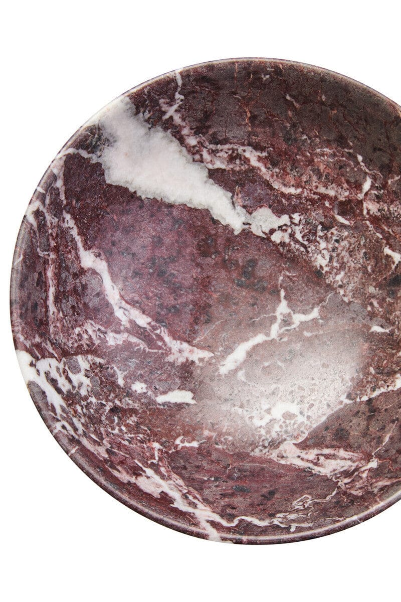 Hamilton Interiors Accessories Marmore Red and White Marble Bowl House of Isabella UK