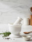 Hamilton Interiors Accessories Marmore White Marble Mortar And Pestle House of Isabella UK