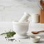 Hamilton Interiors Accessories Marmore White Marble Mortar And Pestle House of Isabella UK
