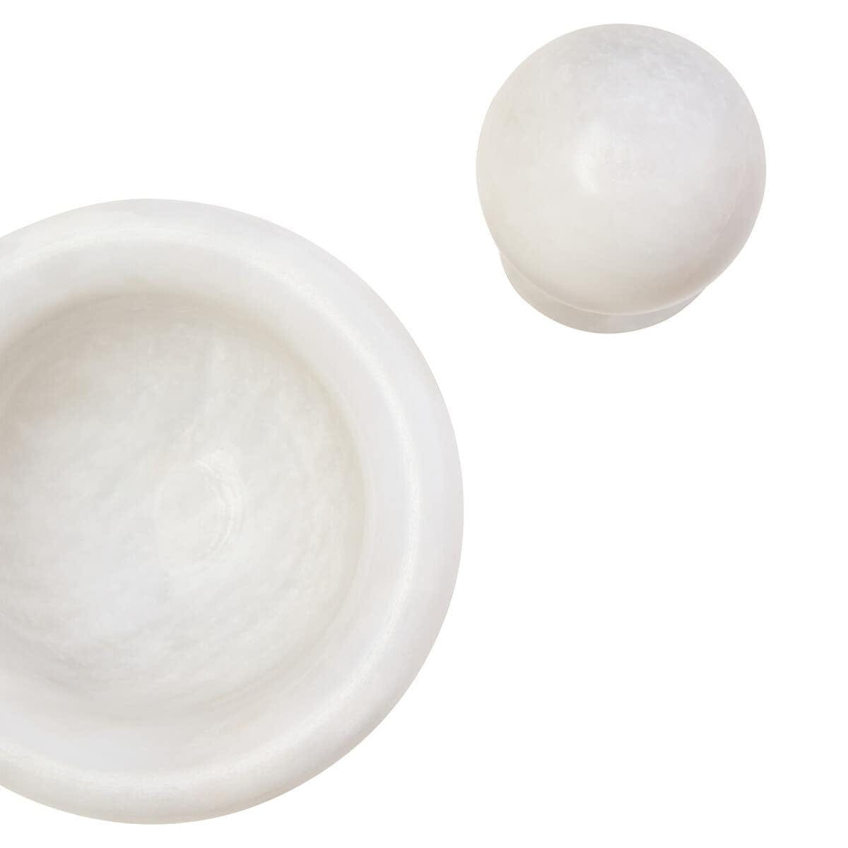 Hamilton Interiors Accessories Marmore White Marble Mortar And Pestle House of Isabella UK