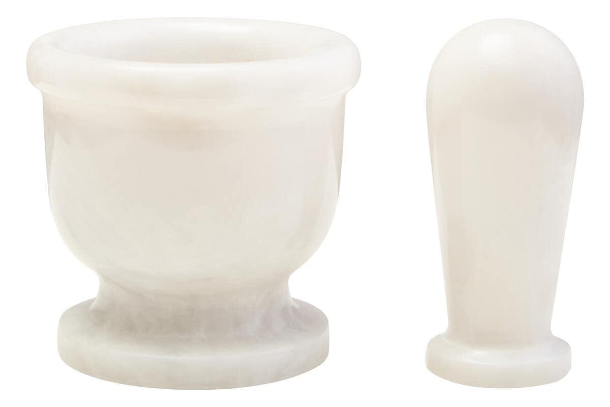 Hamilton Interiors Accessories Marmore White Marble Mortar And Pestle House of Isabella UK