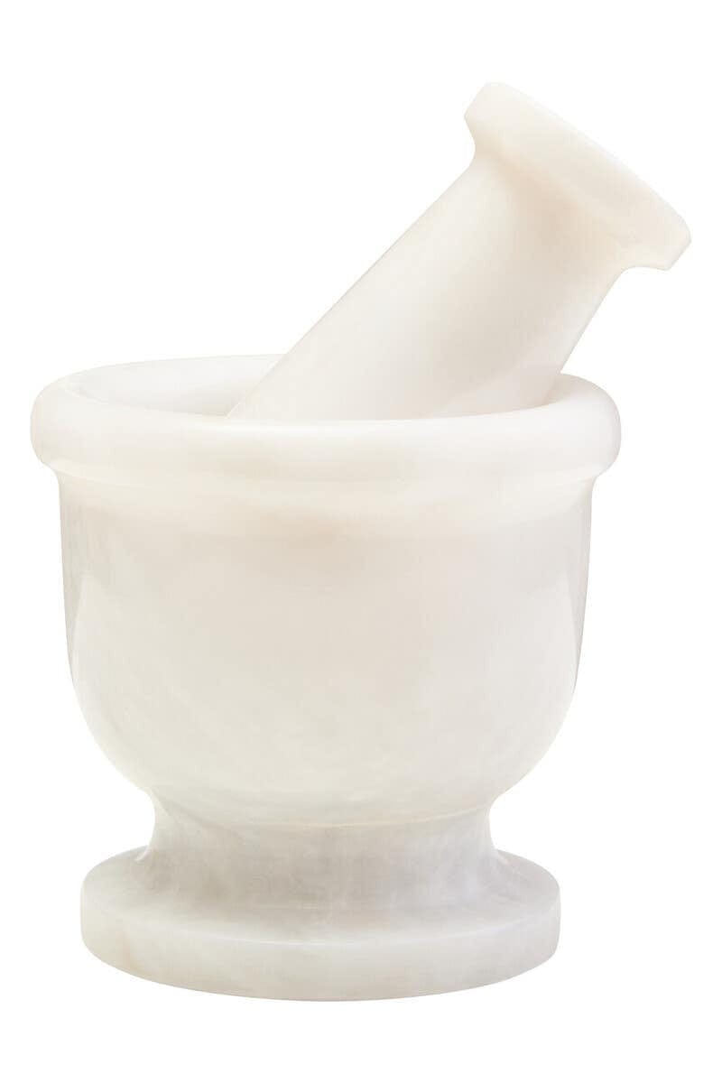 Hamilton Interiors Accessories Marmore White Marble Mortar And Pestle House of Isabella UK