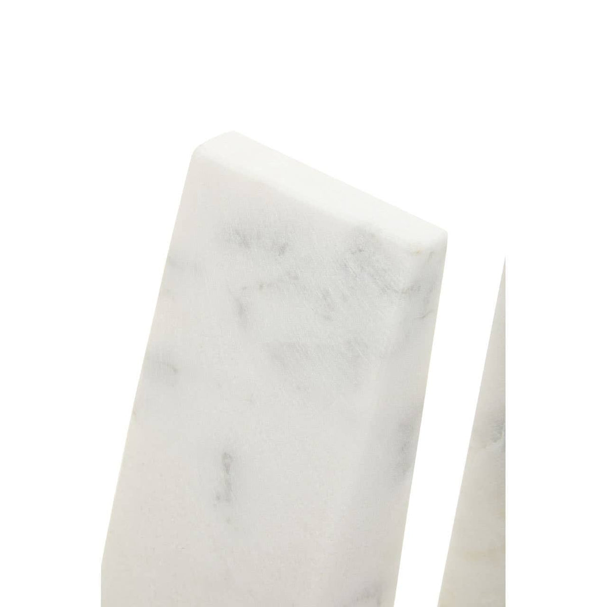 Hamilton Interiors Accessories Marris Set Of 2 White Marble Bookends House of Isabella UK