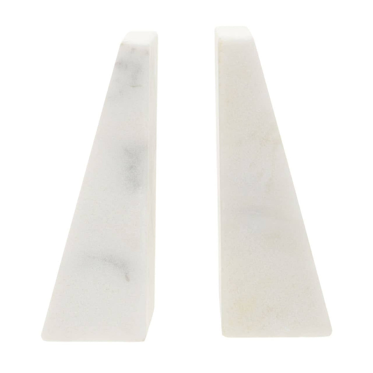 Hamilton Interiors Accessories Marris Set Of 2 White Marble Bookends House of Isabella UK