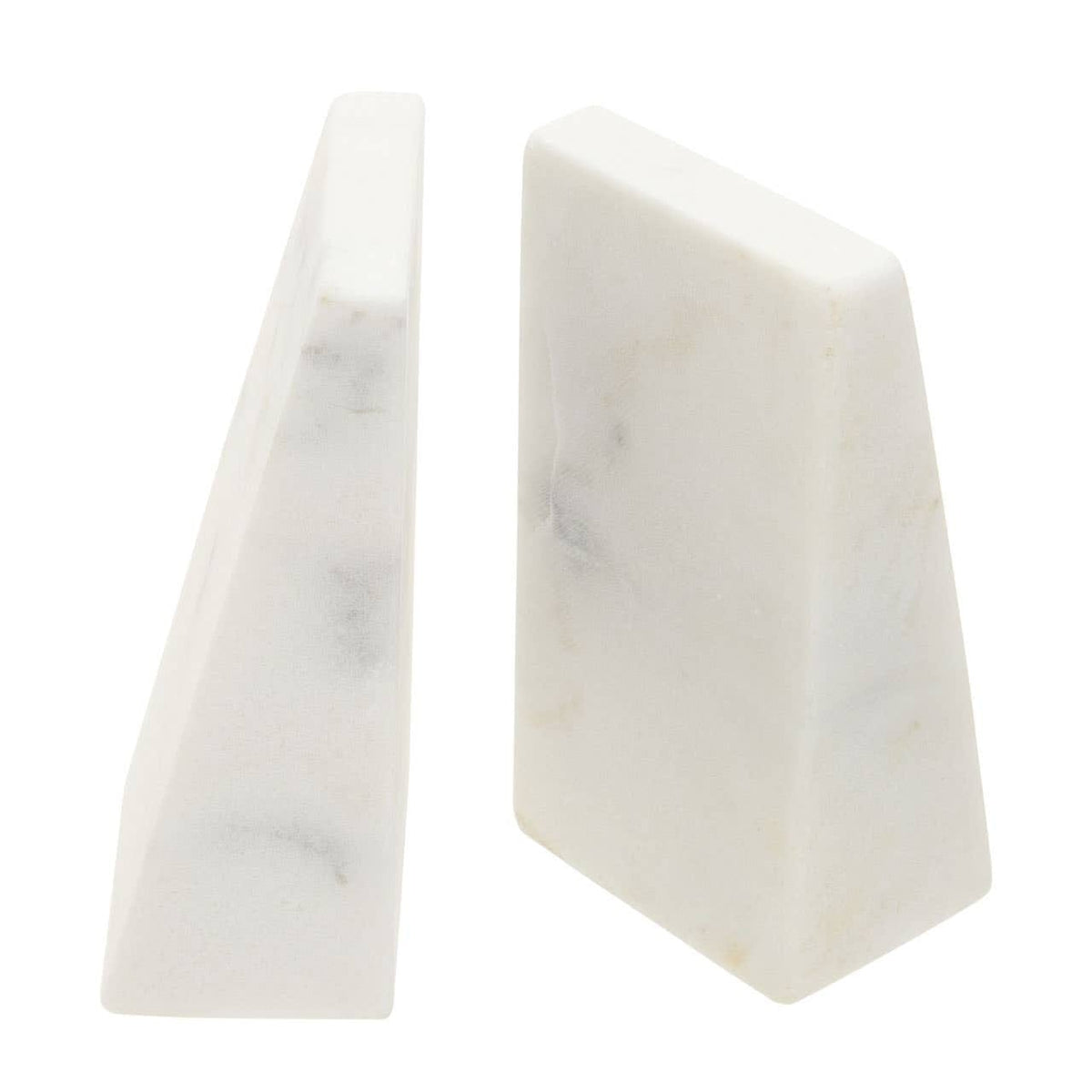 Hamilton Interiors Accessories Marris Set Of 2 White Marble Bookends House of Isabella UK