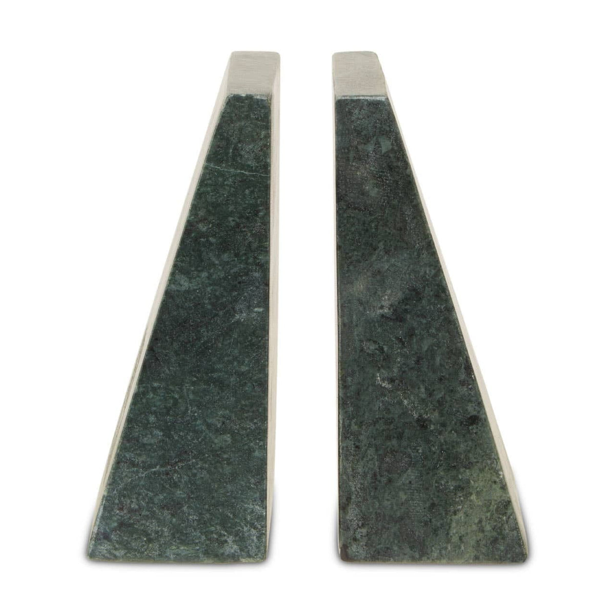 Hamilton Interiors Accessories Marris Set Of Two Green Marble Bookends House of Isabella UK