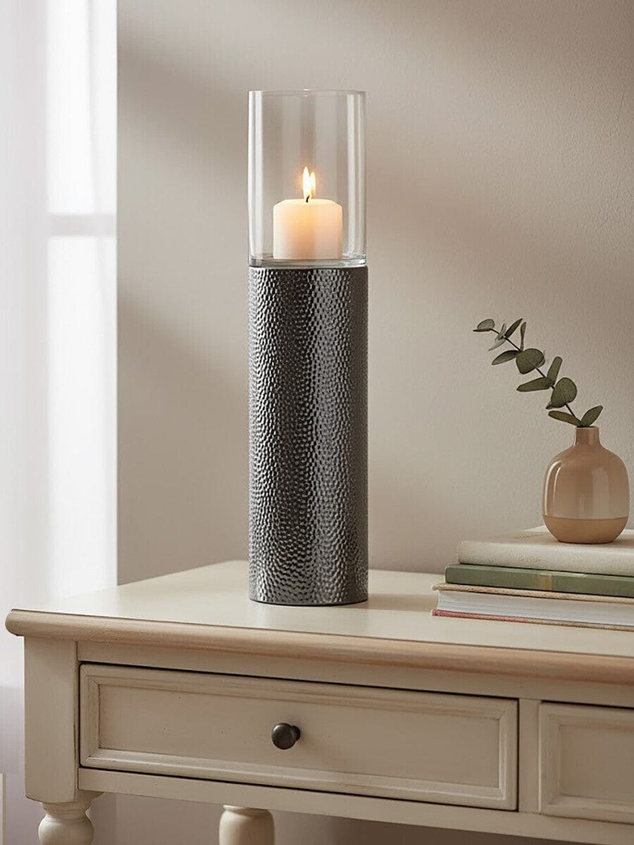 Hamilton Interiors Accessories Martele Large Pillar Candle Holder House of Isabella UK