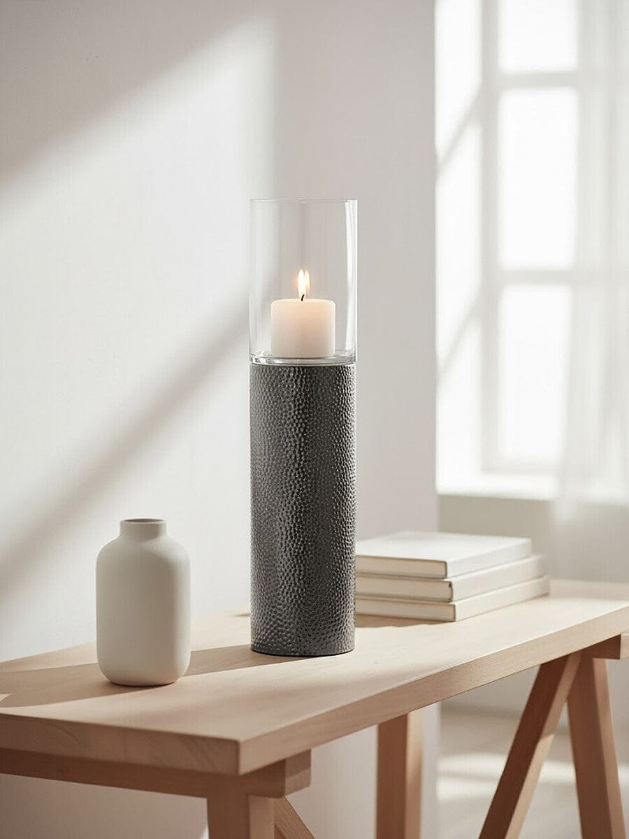 Hamilton Interiors Accessories Martele Large Pillar Candle Holder House of Isabella UK