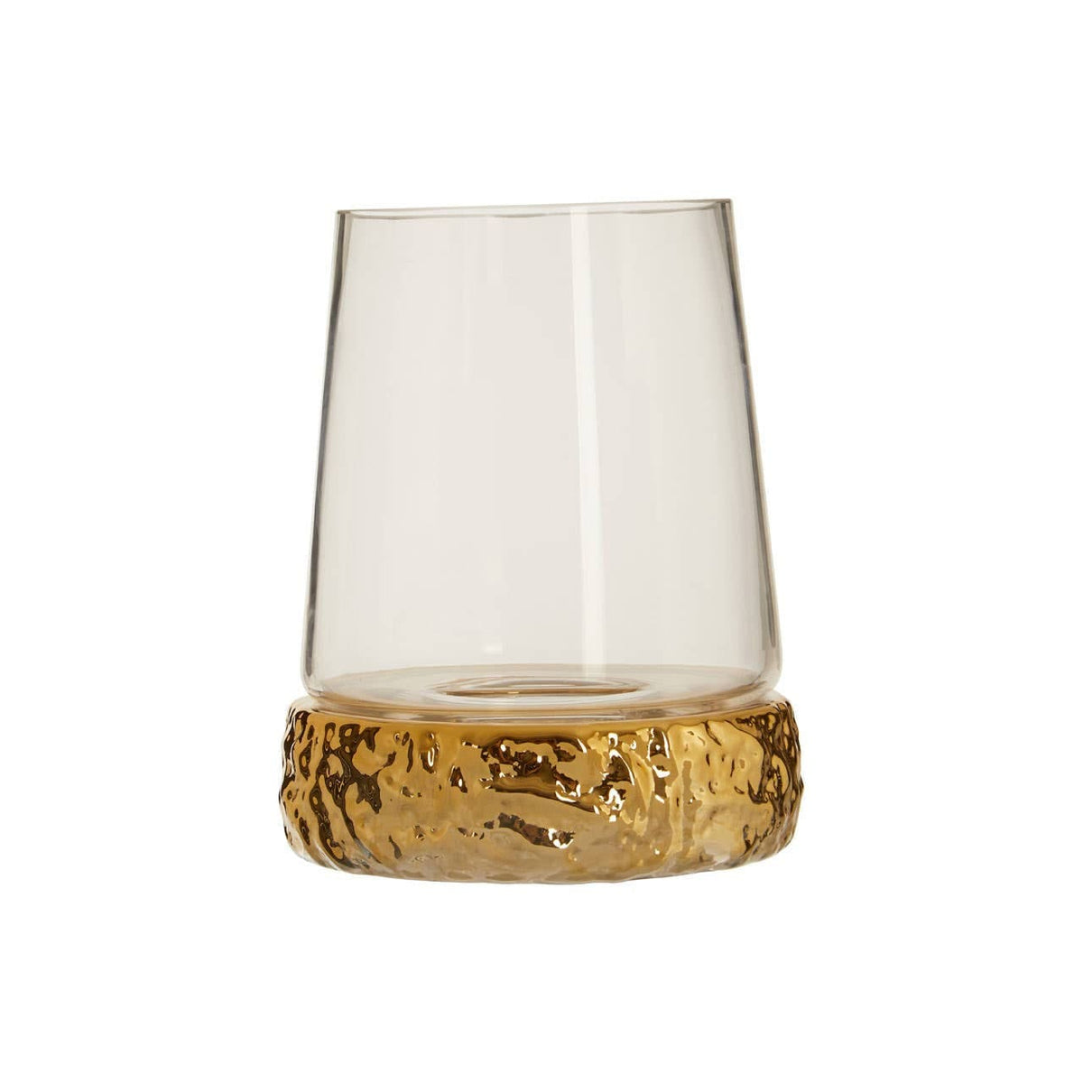 Hamilton Interiors Accessories Martele Small Gold Hurricane Candle Holder House of Isabella UK