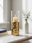 Hamilton Interiors Accessories Martele Small Pillar Gold Candle Holder House of Isabella UK