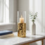 Hamilton Interiors Accessories Martele Small Pillar Gold Candle Holder House of Isabella UK