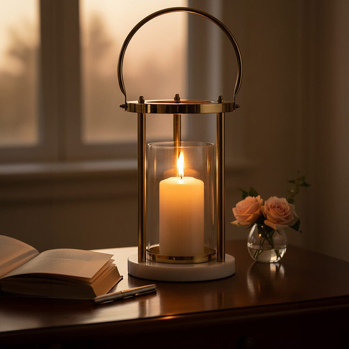 Hamilton Interiors Accessories Martina Hurricane Lamp with Handle House of Isabella UK