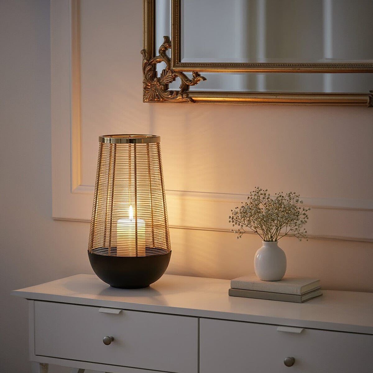 Hamilton Interiors Accessories Martina Small Hurricane Lamp House of Isabella UK