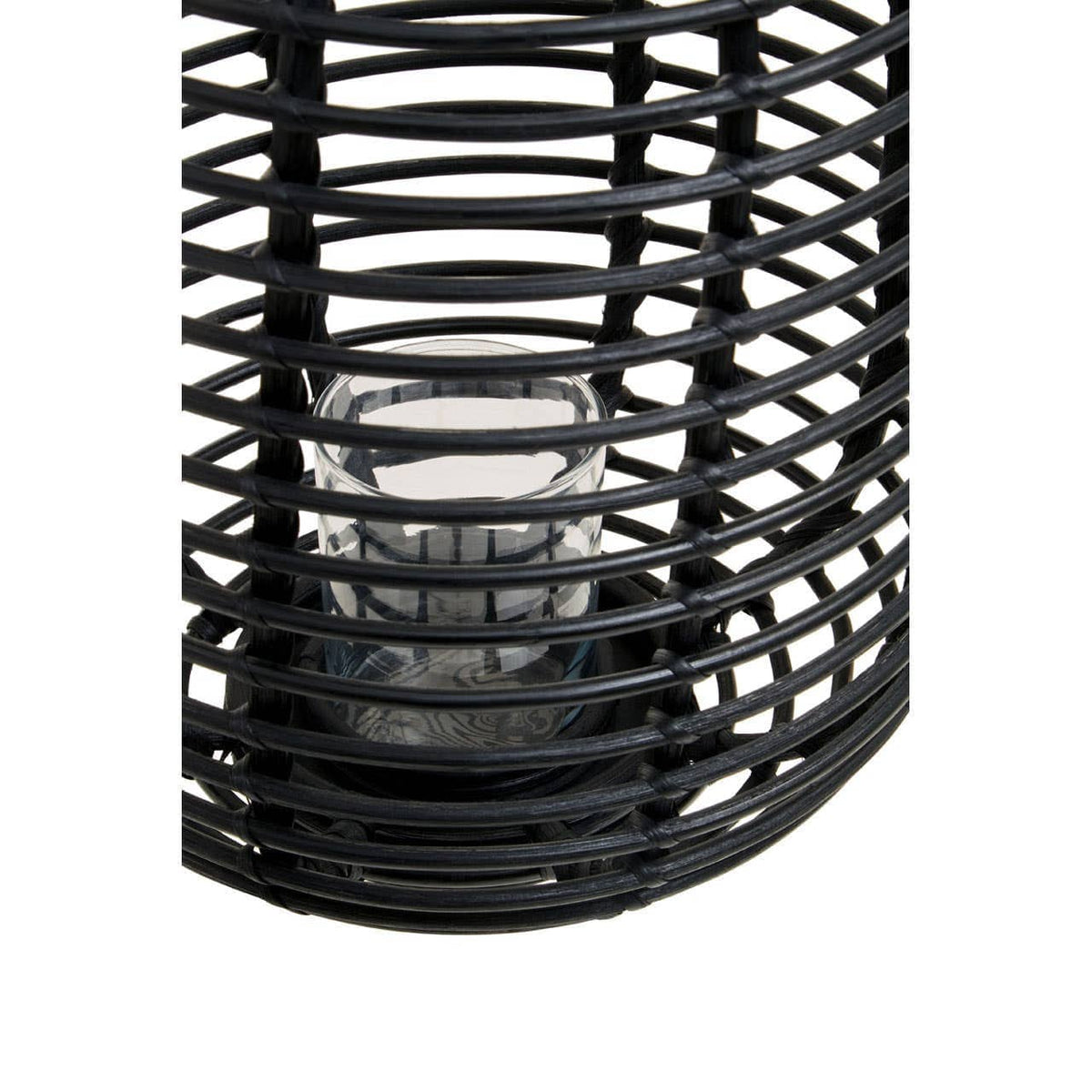 Hamilton Interiors Accessories Mataram Tall Black Natural Rattan Lantern House of Isabella UK