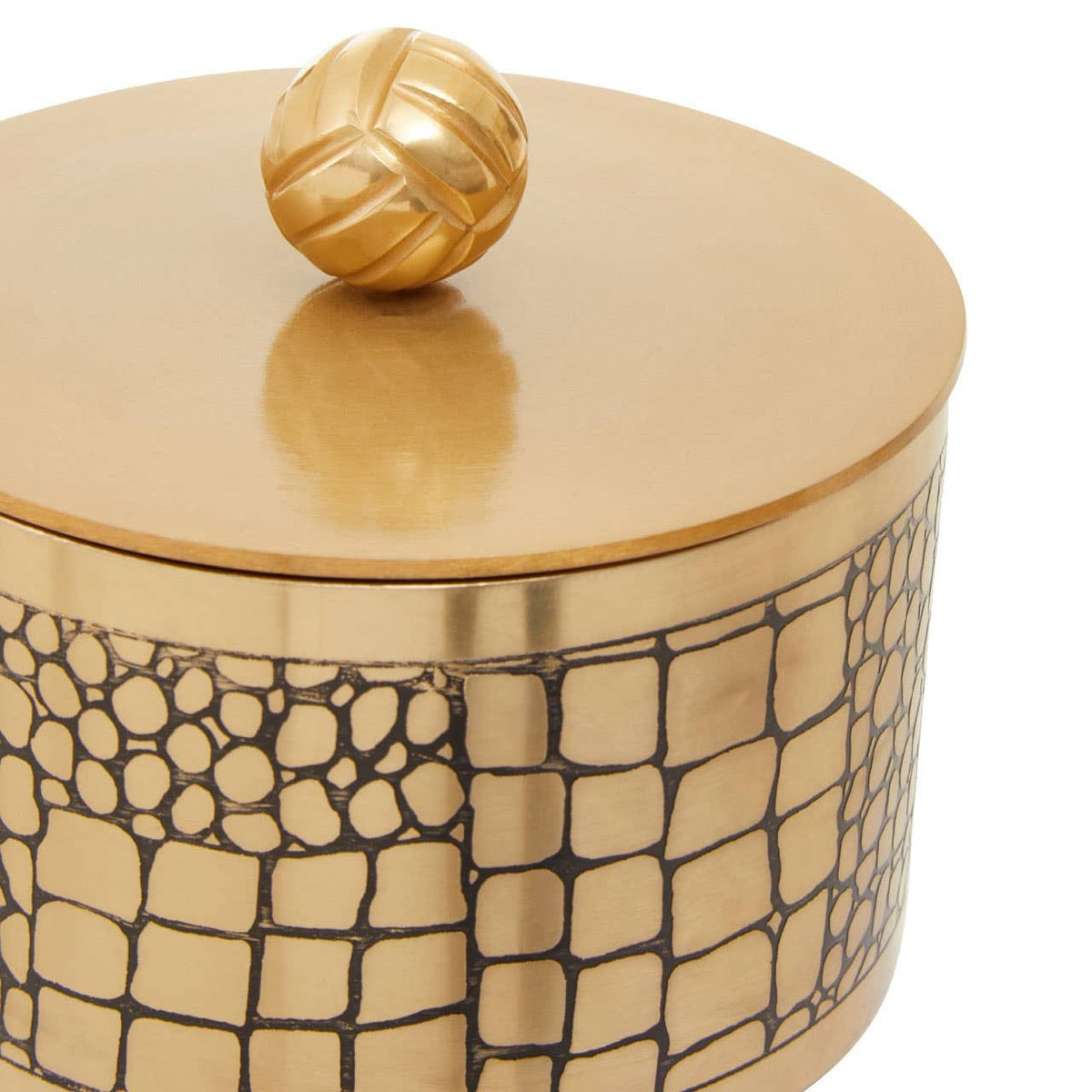 Hamilton Interiors Accessories Meko Large Croc Pattern Trinket Box House of Isabella UK